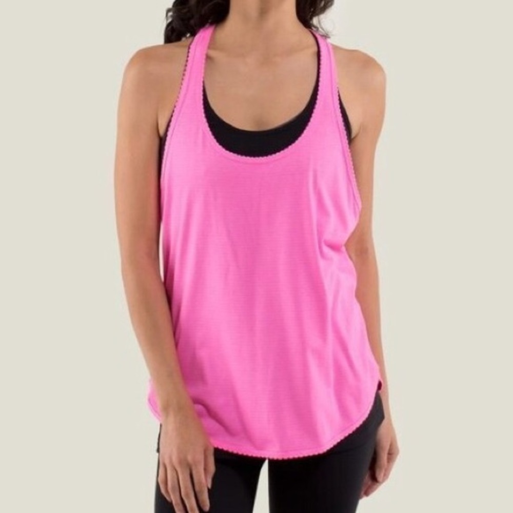 Lulu pink singlet size 6